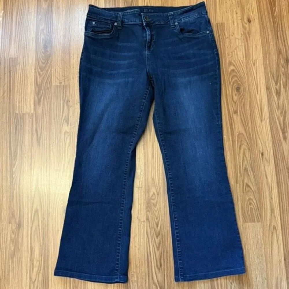 Kut from the Kloth Women's Natalie High Rise Bootcut Jeans Blue Size 16S